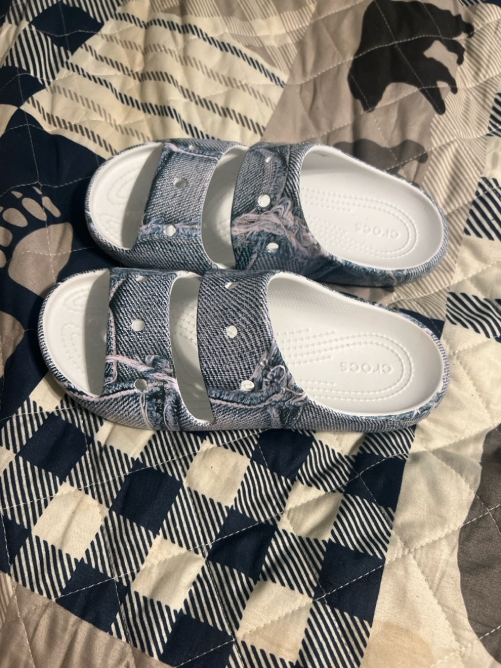 Crocs Denim Slide Sandals
